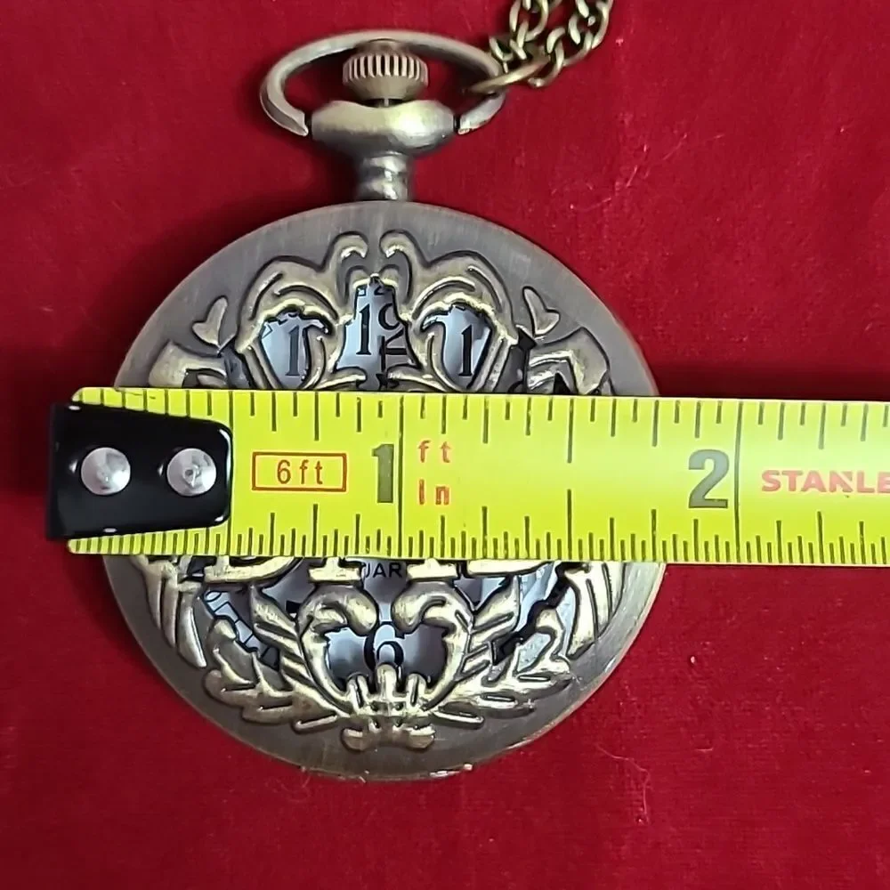 Dad Pocket Watch Antique Bronze Quartz Chain Father’s Day Gift Vintage Style